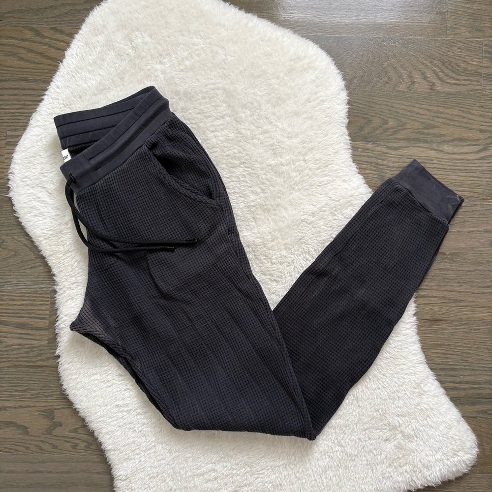 COTTON CITIZEN REVOLVE dark blue hand dyed waffle joggers